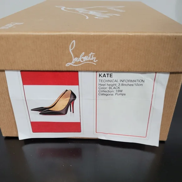Authentic Christian Louboutin Iconic Black Kate Pumps 3.9" - Picture 12 of 13